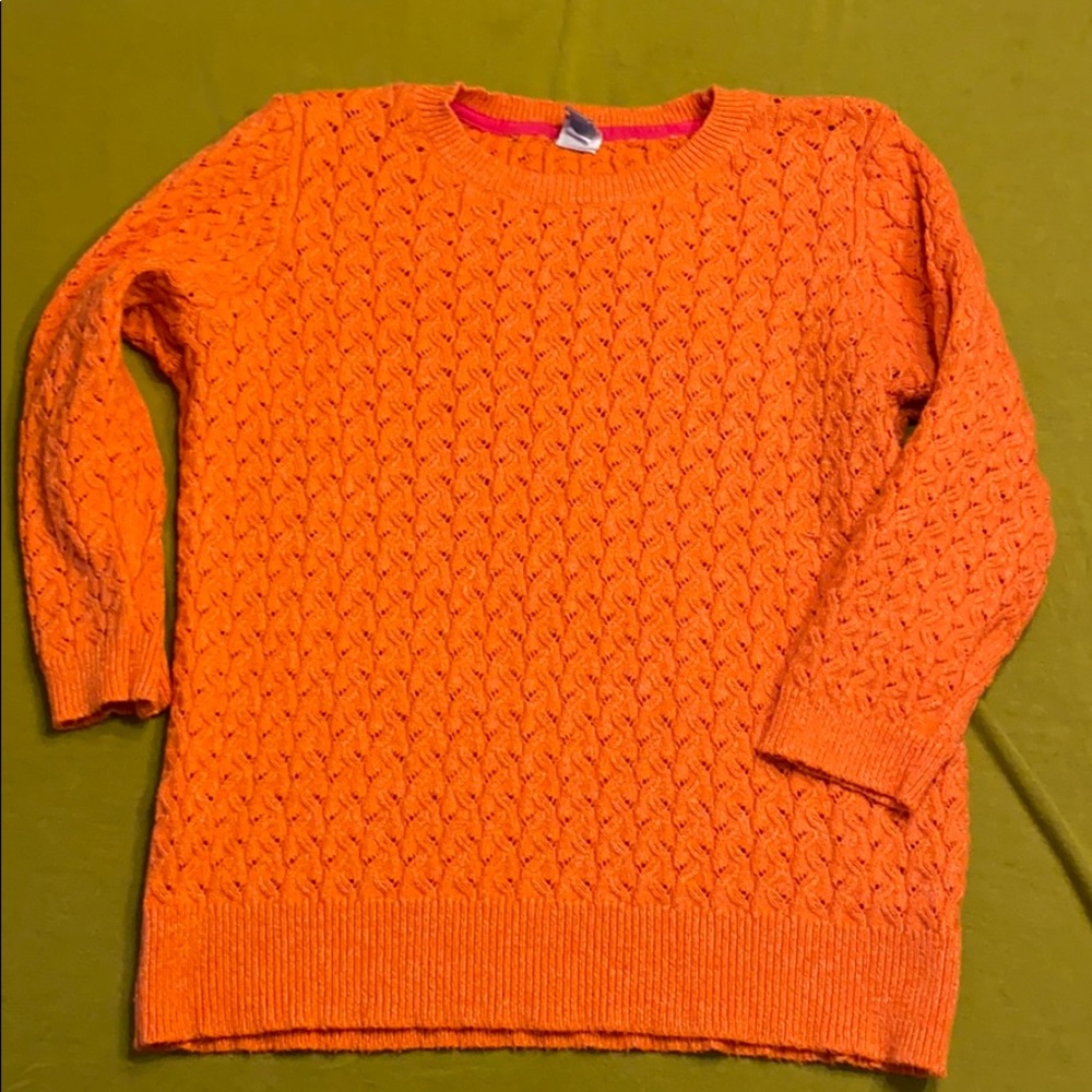 Orange Cable Knit Sweater